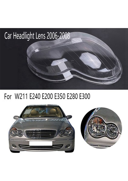 10X Araba Far Lens Cam Abajur Sis Lambası Kapak Benz Mercedes Için Far Kapağı W211 E240 E200 E350 E280 E300 (Yurt Dışından) modelleri