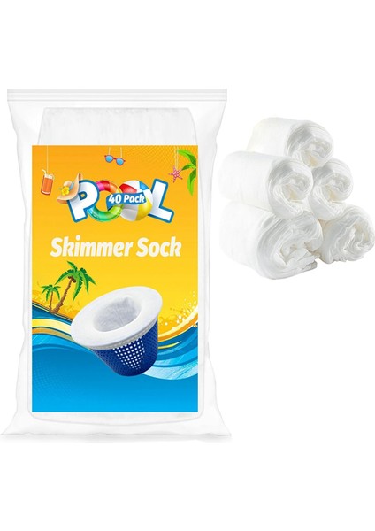 Yüzme Havuzu Filtre Çorapları, Havuz Sıyırıcı Filtre Çorapları, Havuz Temizleme Filtresi Çorapları Yüzme Için (40 Paket) (Yurt Dışından)