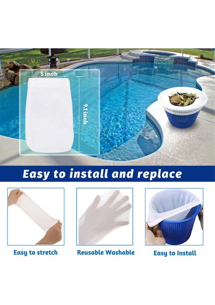 Yüzme Havuzu Filtre Çorapları, Havuz Sıyırıcı Filtre Çorapları, Havuz Temizleme Filtresi Çorapları Yüzme Için (40 Paket) (Yurt Dışından) modelleri
