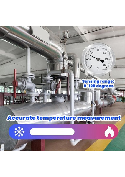3 Adet Paslanmaz Çelik Temas Borusu Termometresi Doğru Sıcak Su Borusu Sıcaklık Izleme 63MM Bimetal (Yurt Dışından) indirimleri