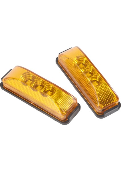 10PCS 24V 3.9inch 3 LED Kamyon Römorku Amber Işık Ön LED Yan Işaretçi Işıkları Açıklama Göstergesi Lamba Su Geçirmez (Yurt Dışından) fiyatları