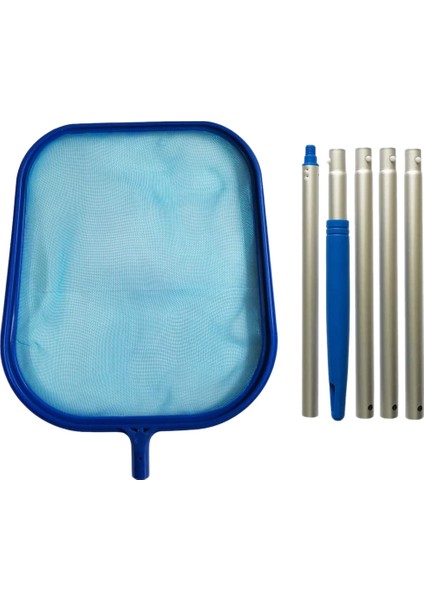 6 Parçalı Yüzme Havuzu Skimmer Net Teleskopik Direk Skimmer Net Yüzme Havuzu Temizleyici Malzemeleri Ev Kullanımı (Yurt Dışından)