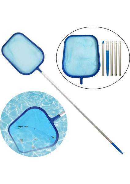6 Parçalı Yüzme Havuzu Skimmer Net Teleskopik Direk Skimmer Net Yüzme Havuzu Temizleyici Malzemeleri Ev Kullanımı (Yurt Dışından) fiyatları