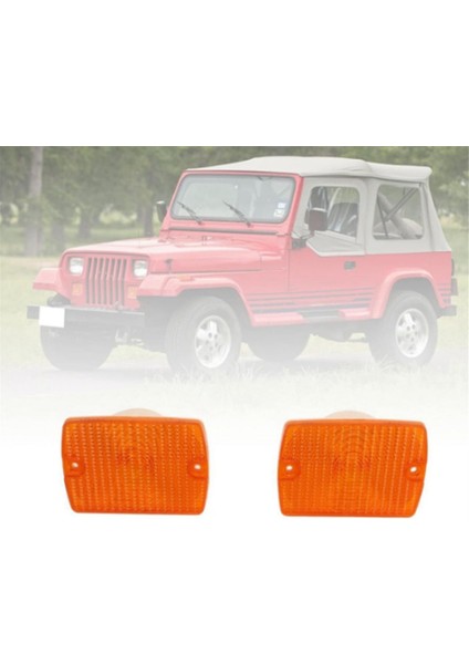 Araba Ön Tampon Işık Kapağı 56001378 CH2520111 Jeep Wrangler Yj 1987-1995 Sinyal Işık Kapağı Sarı (Yurt Dışından) fırsatları
