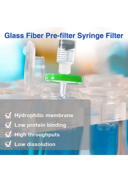 Steril Şırınga Filtresi Pes 10 Paket, 0.22UM Gözenek Boyutu, 33MM Membran Çapı, Hidrofilik Filtrasyon Yüksek Verim (Yurt Dışından) fiyatları