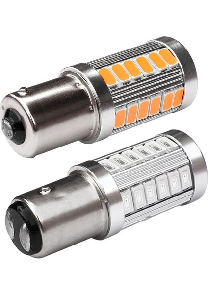 4pcs Amber 1156PY BAU15S PY21W LED 33SMD Araç Kayası Fren Ters Sinyal Ampul Y &amp; 4pcs Kırmızı 1157 P21/5W BAY15D (Yurt Dışından)