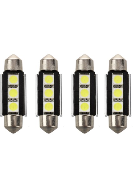 8x Smd LED Festoon 39 mm Canbus C5W 12V 3 Güç Smd Plakası ve Okuma Işığı - Bmw 3 Serisi 5 Serisi Beyaz (Yurt Dışından)