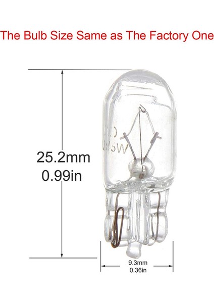 Araba T10 12V 5W 168 194 W5W Halojen Ampul Gösterim Kümesi Gösterge Gösterge Çizgi Lambası Okuma Işıkları, 30 Paket Sıcak Beyaz (Yurt Dışından) indirimleri