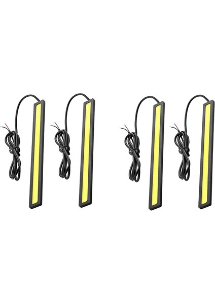 4 x Su Geçirmez Süper Parlak Araba Drl Sis Sürüş Lambaları Koçanı LED Açık Beyaz (Yurt Dışından)