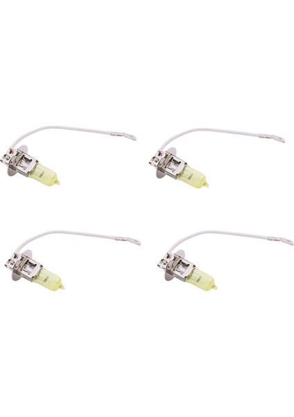 4x Araba Halojen Ampuller Araç Sis Lambası Dc 12V H3 100W Sarı Ampuller (Yurt Dışından)