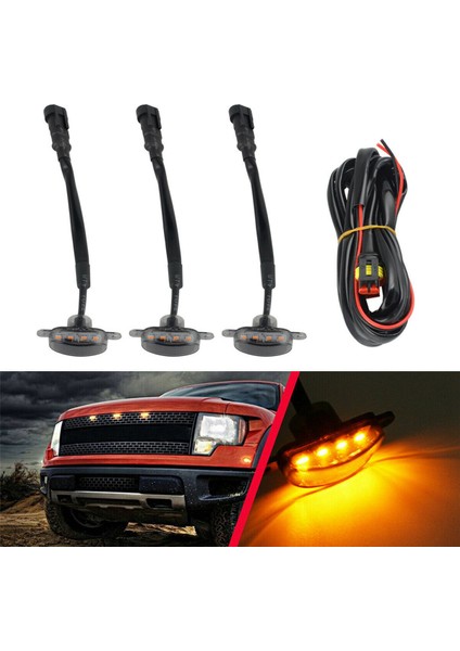 Ford F-150 Raptor Için 30X Füme Lens Amber LED Ön Izgaralar Koşu Lambaları (Yurt Dışından) modelleri