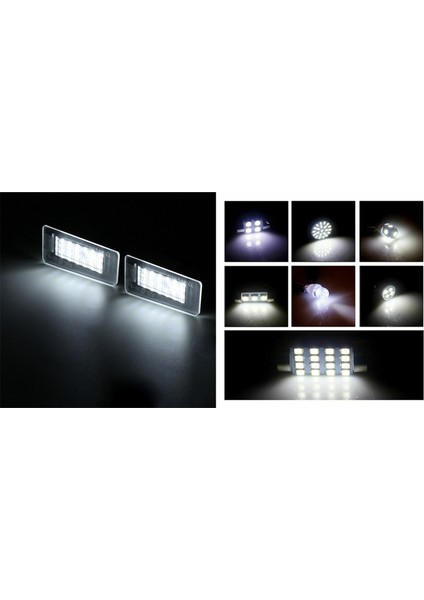 2 Adet Araba LED Smd Plaka Işık ve 1 Set Çeşitli LED Araba Iç Kısım Işık Kubbe Gövdesi Haritası Plaka Plaka Lambası (Yurt Dışından) fiyatları