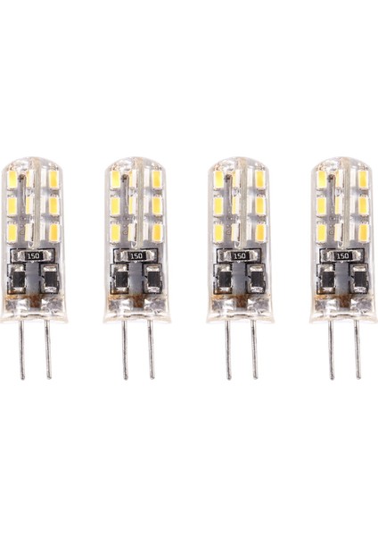4x G4 LED Spot Ampul Lambası 1.5W 24 Smd 3014 Sıcak Beyaz 12V Dc (Yurt Dışından)