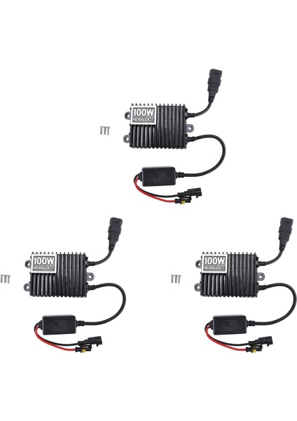 3x 12V Slim 100W Hıd Balast Yedek Xenon Işık Balast Hızlı Başlangıç ​​ultra Sözleşmesi (Yurt Dışından)