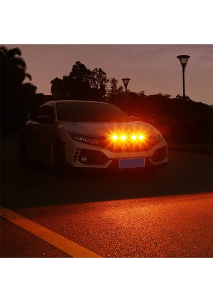 24X [fiş ve Oynat] Araba LED Ön Izgara Füme Amber Işık Gündüz Koşu Lambası Evrensel Pikap Suv Kamyonu (Yurt Dışından)