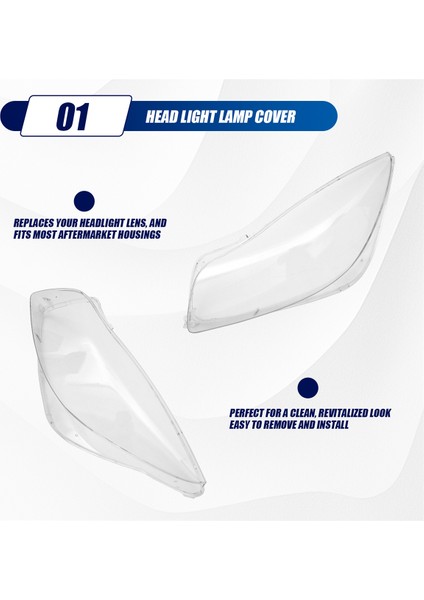 Araba Sol Şeffaf Kafa Işık Lambası Kapağı Abajur Lambası Gölge Ön Far Kapağı Lens Opel Insignia 2009-2011 (Yurt Dışından) fırsatları
