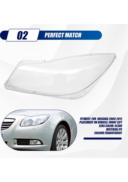 Araba Sol Şeffaf Kafa Işık Lambası Kapağı Abajur Lambası Gölge Ön Far Kapağı Lens Opel Insignia 2009-2011 (Yurt Dışından) indirimleri
