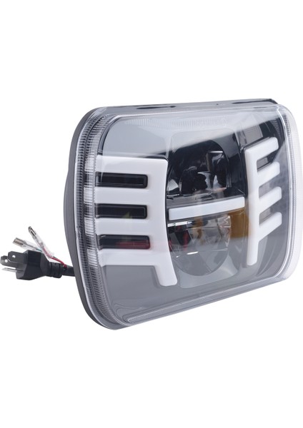 5x7 Inç LED Far 7x6 LED Kapalı Işın Başı Işık Lambası Jeep Yj Cherokee Xj Için Yüksek Düşük Işın (Yurt Dışından)