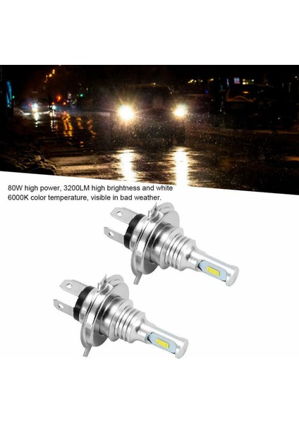 4x H4 9003 Hb2 6000K Süper Beyaz Csp LED Far Ampul Kiti Yüksek Düşük Işın Kanbusu (Yurt Dışından) fırsatları