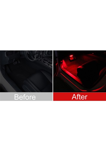 6pcs Araba Işığı LED Iç Atmosfer Işık Dekorasyon Lambası Ortam Ayak Işığı Honda Civic 10. 2018-2020 Kırmızı (Yurt Dışından) indirimleri
