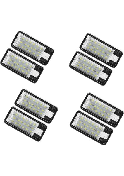 8x Araba LED Lisans Numarası Hafif Lamba Beyaz -Audi A3 S3 8p A4 B6 B7 A5 A6 4f Q7 A8 S8 C6 (Yurt Dışından)