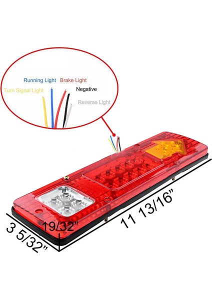 4pcs Araba 19 LED Su Geçirmez Kuyruk Işık Römorku Kamyon Arka Dönüş Sinyali Durma Işığı (Yurt Dışından) fırsatları