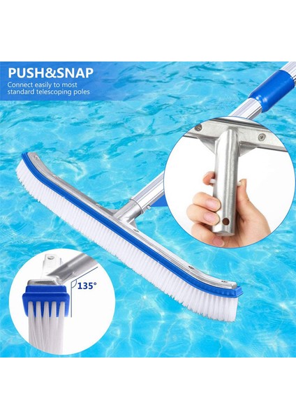 3x Havuz Fırçası, Yüzme Havuzu Duvarı ve Fayans Fırçası 18 Inç Yüzme Havuzu Temizlik Kutup Fırçası Baş Yedek Fırça, Mavi (Yurt Dışından) modelleri