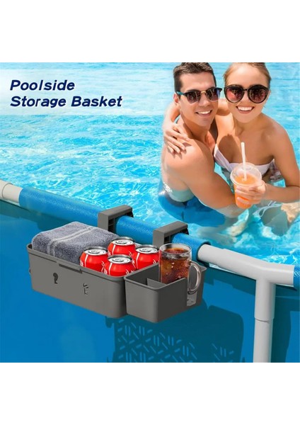 Taşınabilir Havuz Kenarındaki Depolama Sepeti Tepsisi, Fincan Tutucu Yerden Üstü Havuz Aksesuarları Havuz Kenarındaki Depolama Mavi (Yurt Dışından) fiyatları