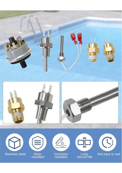 Pentair Max E Therm &amp; Master Temp Için Havuz Isıtıcı Onarım Kiti Değiştirmeleri 42002-0024S Yığın Baca Sensörü Içerir (Yurt Dışından) modelleri