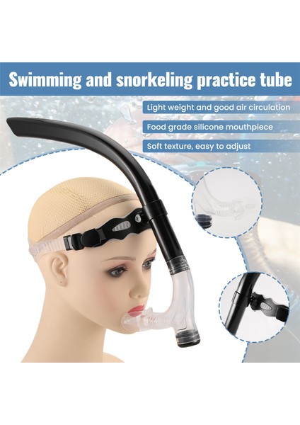 Yüzme Eğitimi Şnorkel Merkezi Mount Cephed Rahat Silikon Ağızlık Genç Yüzücüler Ekipman Yetişkin Için (Yurt Dışından) fırsatları