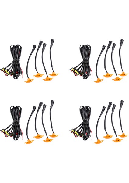 16X [fiş ve Oynat] Araba LED Ön Izgara Füme Amber Işık Gündüz Koşu Işıkları Evrensel Pikap Suv Kamyonu (Yurt Dışından)