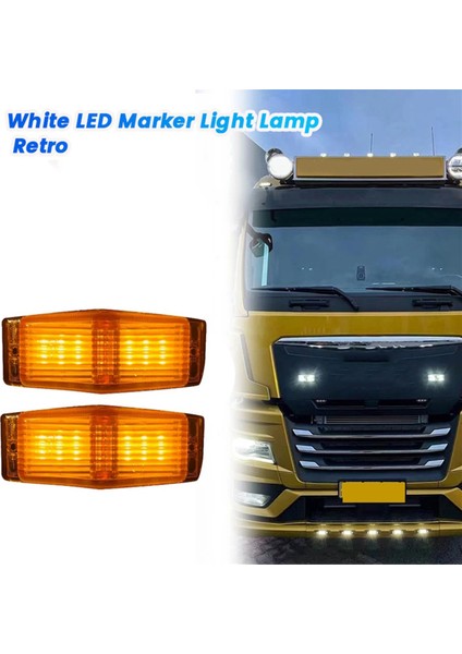 2pcs LED Işaretleyici Işıkları Ön Çift Brülör Göstergesi Lamba Için Scania Volvo Adam Benz Kamyon Kamyonu Ön Izgara Işık (Yurt Dışından) modelleri