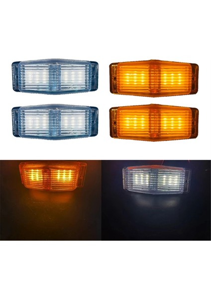 2pcs LED Işaretleyici Işıkları Ön Çift Brülör Göstergesi Lamba Için Scania Volvo Adam Benz Kamyon Kamyonu Ön Izgara Işık (Yurt Dışından) fırsatları