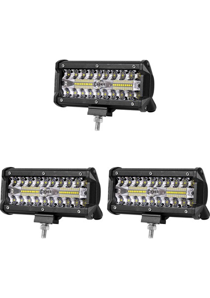 3x 7 Inç 120W Combo LED Işık Çubukları Iş Için Spot Taşkın Işın Offroad Boat Araba Traktör Kamyonu 4x4 Suv Atv 12V 24V (Yurt Dışından)
