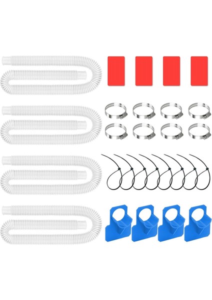 4 Paket Havuz Pompası Yedek Hortum ve Havuz Boru Tutucuları Filtre Pompaları Için Havuz Aksesuarı 330 Gph 530 Gph 1000 Gph Beyaz (Yurt Dışından)