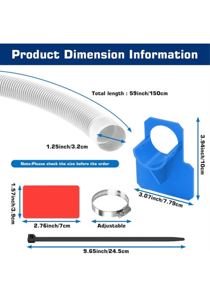 4 Paket Havuz Pompası Yedek Hortum ve Havuz Boru Tutucuları Filtre Pompaları Için Havuz Aksesuarı 330 Gph 530 Gph 1000 Gph Beyaz (Yurt Dışından) modelleri