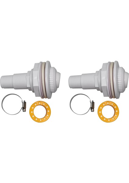 2x Su Giriş Çıkış Bağlantıları Klipsli Bant Yüzme Havuzu Dönüş Nozumu Çıkarılabilir Yüzme Havuzu Malzemeleri (Yurt Dışından)