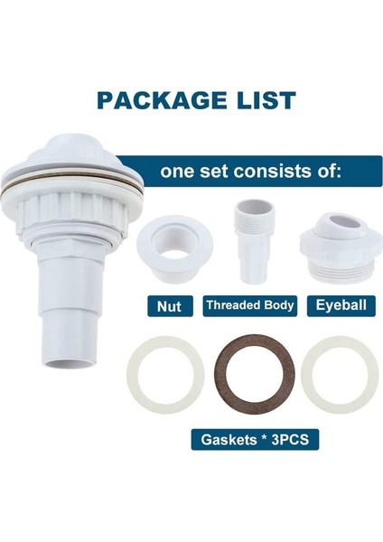 2x Su Giriş Çıkış Bağlantıları Klipsli Bant Yüzme Havuzu Dönüş Nozumu Çıkarılabilir Yüzme Havuzu Malzemeleri (Yurt Dışından) modelleri