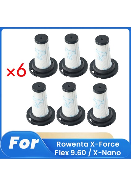 6 Pcs ZR009010 Rowenta Için Filtre X-Force Flex 9.60 / X-Nano Süpüren Robot Aksesuarları Filtre Temizleyici Parçaları Değiştirme (Yurt Dışından)