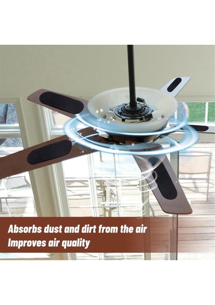 10 Adet Tavan Fan Filtreleri, Tavan Fanı Bıçakları Için Etkinleştirilmiş Hindistan Cevizi Karbon Filtresi Filtreleri Kokuları Ortadan Kaldırır, Toz Oval (Yurt Dışından) modelleri