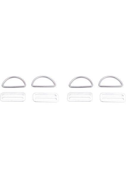 2x Paslanmaz Çelik Tüplü Dalış Kemeri Dokuma Kayışı D Halka Toka Halka Tokası Kanadı ile Sabit (Yurt Dışından)