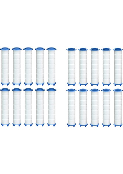 20PCS Sert Su Için Yedek Duş Filtresi - Klor ve Florürü Çıkarmak Için Yüksek Çıkışlı Duş Su Filtresi (Yurt Dışından)