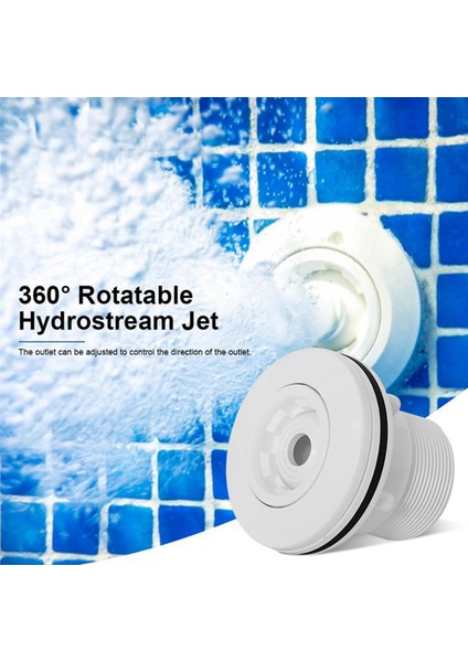 2x Açık Yüzme Havuzu Nozul Aksesuarları 360 Derek Dönebilir Dönüş Jet Su Masaj Nozumu Yüzme Havuzu (Yurt Dışından) fiyatları