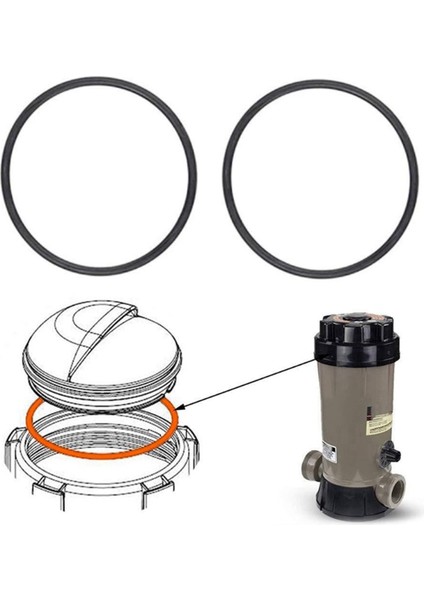 Hayward Için 6pcs CLX200K Havuz Klorator Kapak CL200 CL220 Için O-Ring (Siyah) (Yurt Dışından) modelleri