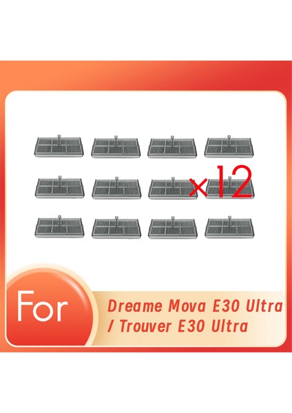 12 Pcs Dreame Mova E30 Ultra / Troiver E30 Ultra Süpürme Robot Aksesuarları Için Temizleyici Filtre (Yurt Dışından)