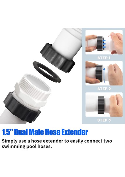 2 Paket Havuz Hortumu Adaptörü 1,5 Inç Intex Coleman Zemin Yüzme Havuzu Hortumu ve Filtre Pompaları (Yurt Dışından) fırsatları