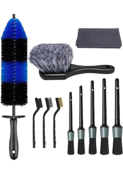 Araba Detaylandırma Fırça Seti, Araba Tekerleği Lastik Fırça Seti, Temizleme Tekerlekleri Için Araba Detaylandırma Kiti, Iç, Dış (Yurt Dışından)