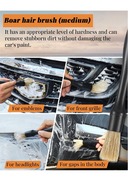 6 Adet Otomatik Araba Detaylandırma Fırça Seti 3 Araba Detaylandırma Fırçası ve Koltuklar Için 3 Yedek Fırça Kafası, Lastik Vb. (Yurt Dışından) fiyatları