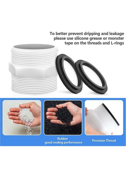 3x Havuz Hortum Adaptörü 1.5 Inç Intex Coleman Havuz Pompası Hortumu Halka Contaları Yüzme Havuzu Hortum Hortumu Adaptör Parçaları (Yurt Dışından) fiyatları