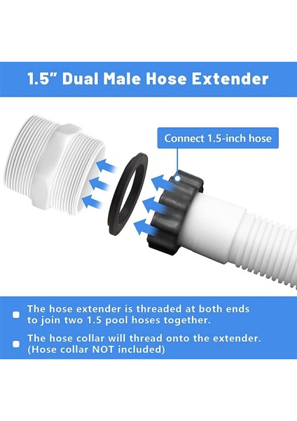 3x Havuz Hortum Adaptörü 1.5 Inç Intex Coleman Havuz Pompası Hortumu Halka Contaları Yüzme Havuzu Hortum Hortumu Adaptör Parçaları (Yurt Dışından) fırsatları